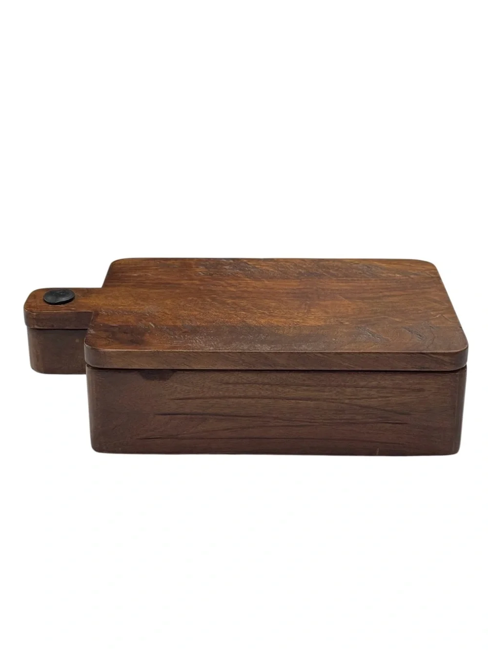 Vintage Williams Sonoma Rustic Heavy Wood Spice/Egg Box With Lid/Cutting Board